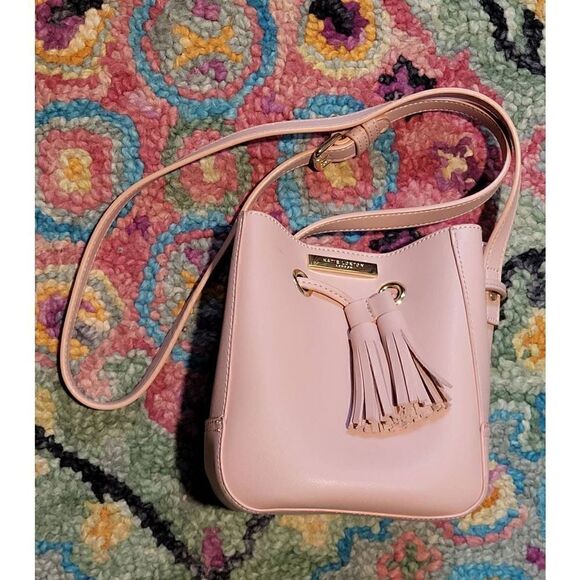 Katie Loxton Blair Bucket Bag Vegan Leather Pink Small - Picture 1 of 10